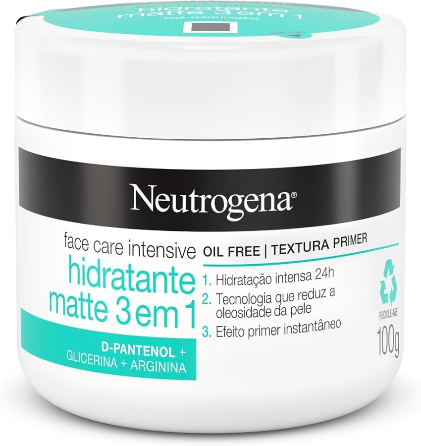 Neutrogena Face Care Hidratante Facial Matte 3 em 1 100g
