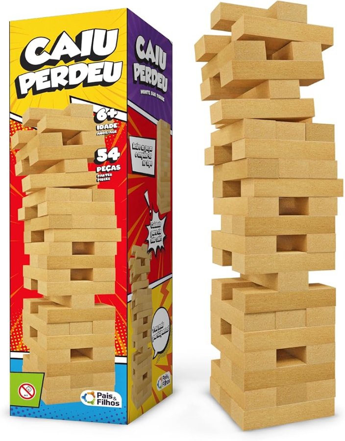 Jogo Caiu Perdeu Pais & Filhos 54 Peças