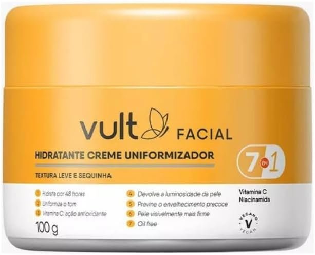 Vult Hidratante Facial Creme Uniformizador 7 em 1 100g
